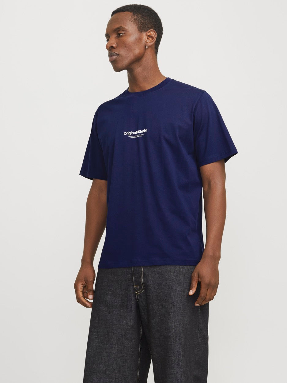 Jorvesterbro Tee Ss Crew Neck Noos - Navy