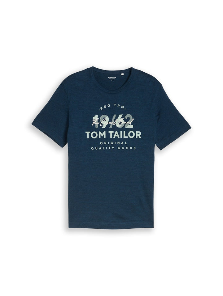 Printed Fine T-shirt - Navy
