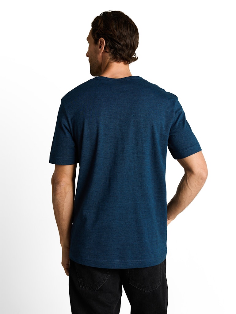 Printed Fine T-shirt - Navy