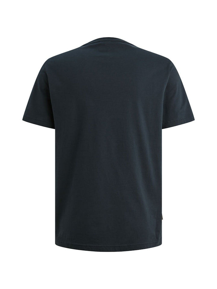 Short Sleeve R-neck Big Art Packag - Navy