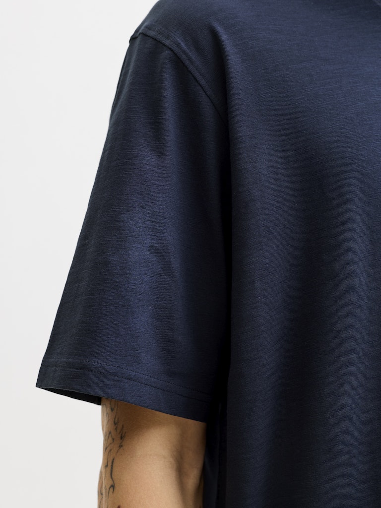 Jjedover Slub Tee Ss Noos - Navy