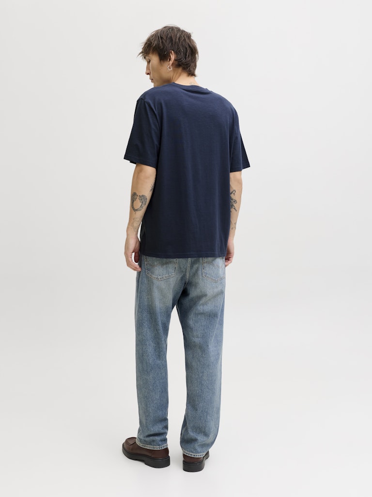 Jjedover Slub Tee Ss Noos - Navy