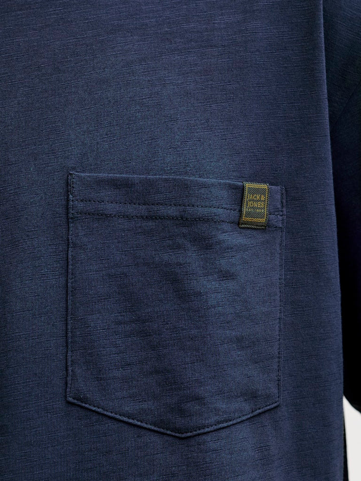 Jjedover Slub Tee Ss Noos - Navy