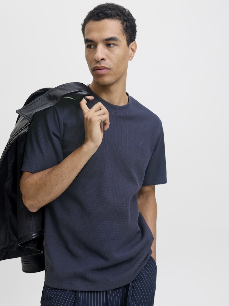 Jprblaleo Ss Structure Tee - Navy