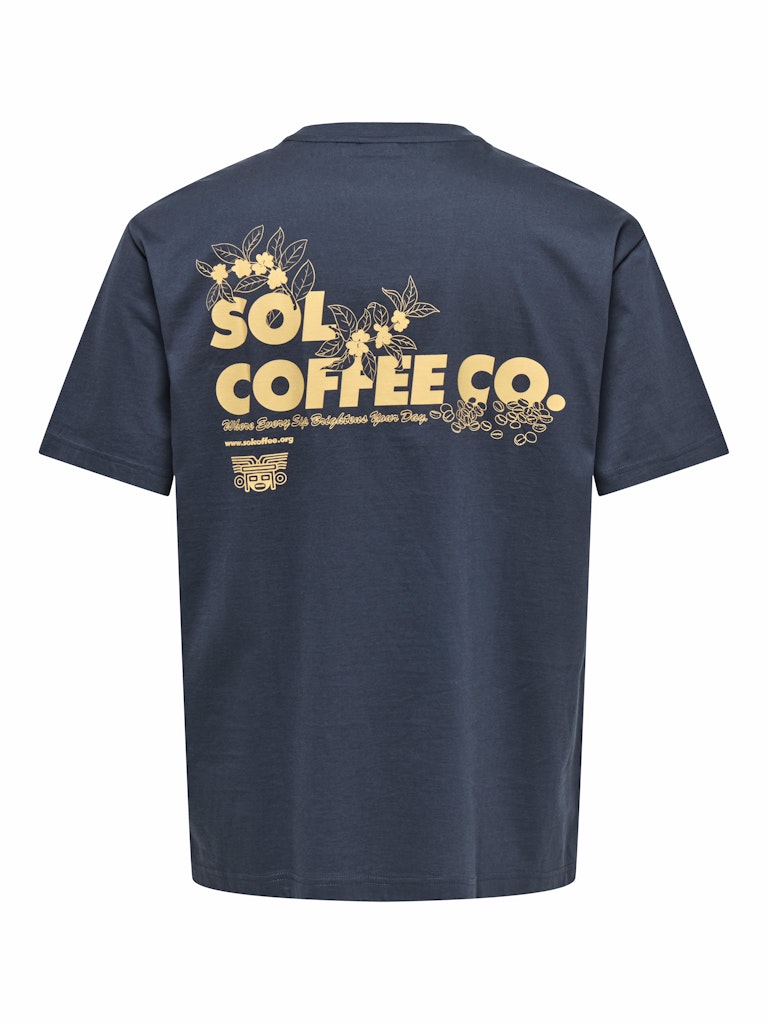Onsfred Life Foodie Rlx Ss Tee - Navy