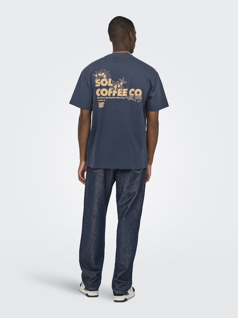 Onsfred Life Foodie Rlx Ss Tee - Navy