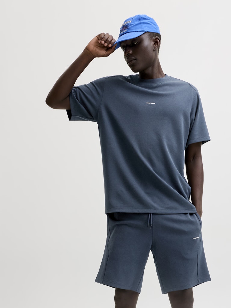 Jcospongytee Ss Crew Neck Smu - Navy