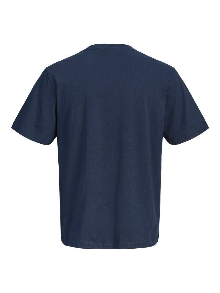 Jorfrederiksberg Monogram Tee Ss Cn Sn - Navy
