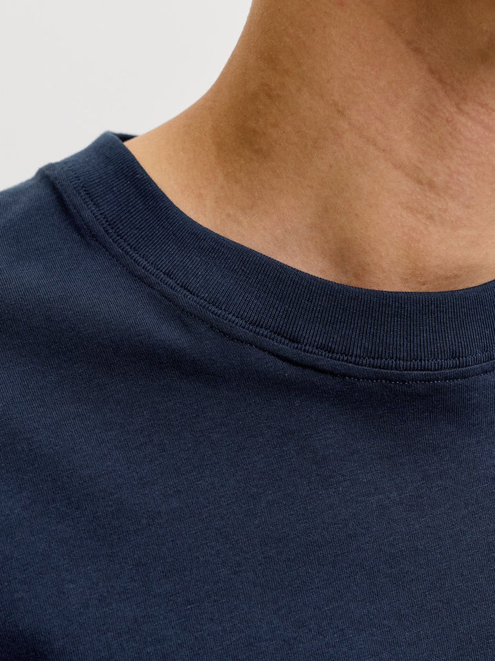 Jorfrederiksberg Monogram Tee Ss Cn Sn - Navy