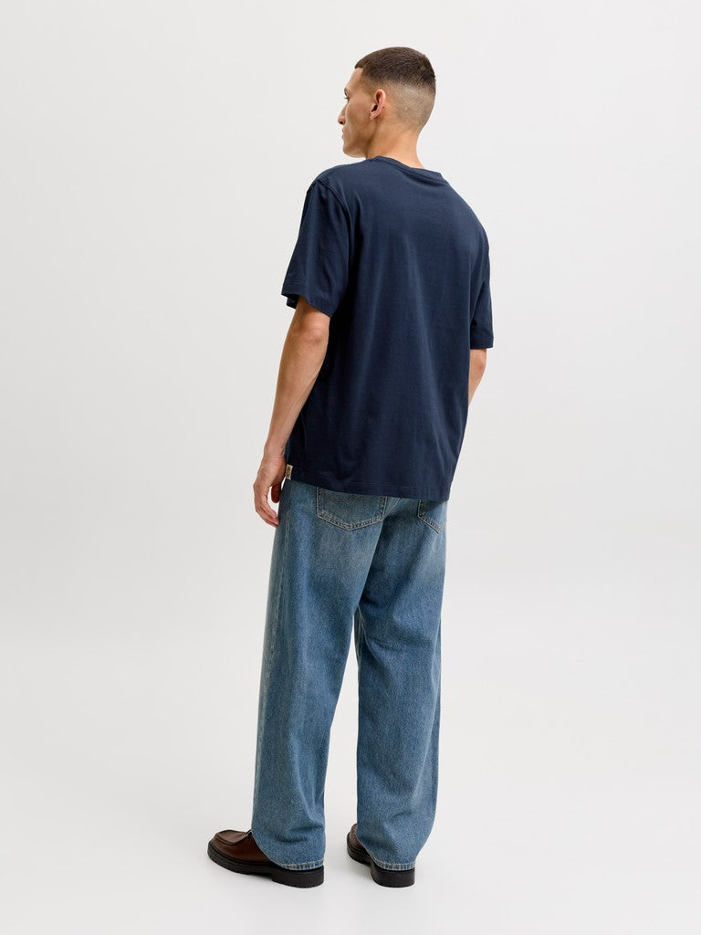 Jorfrederiksberg Monogram Tee Ss Cn Sn - Navy