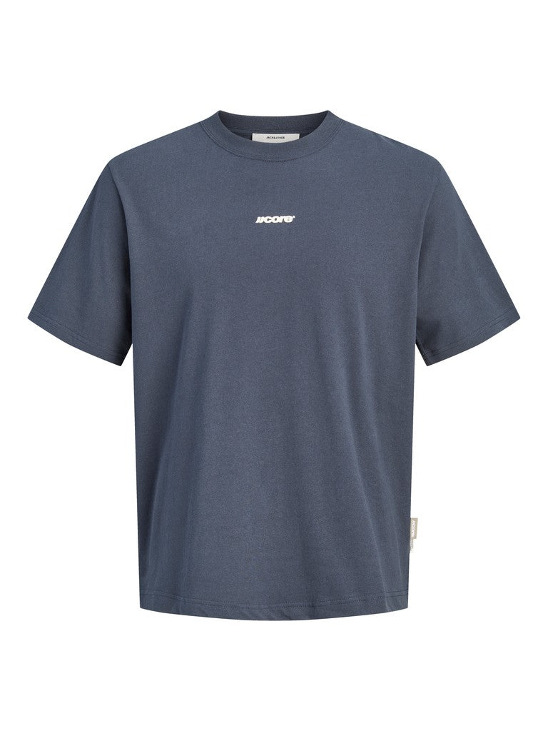 Jcoclub Back Script Tee Ss Crew Neck Sn - Navy