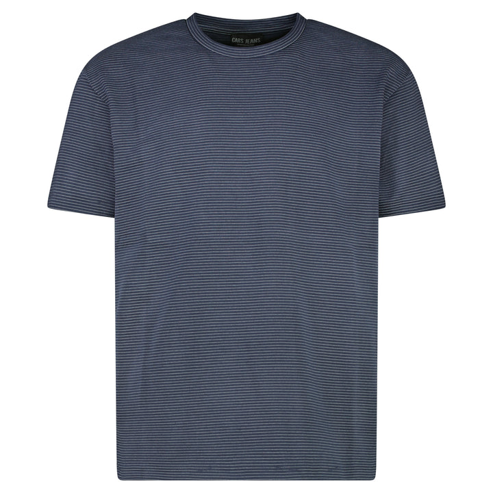 Keller Ts Stripe Navy - Blauw Dessin