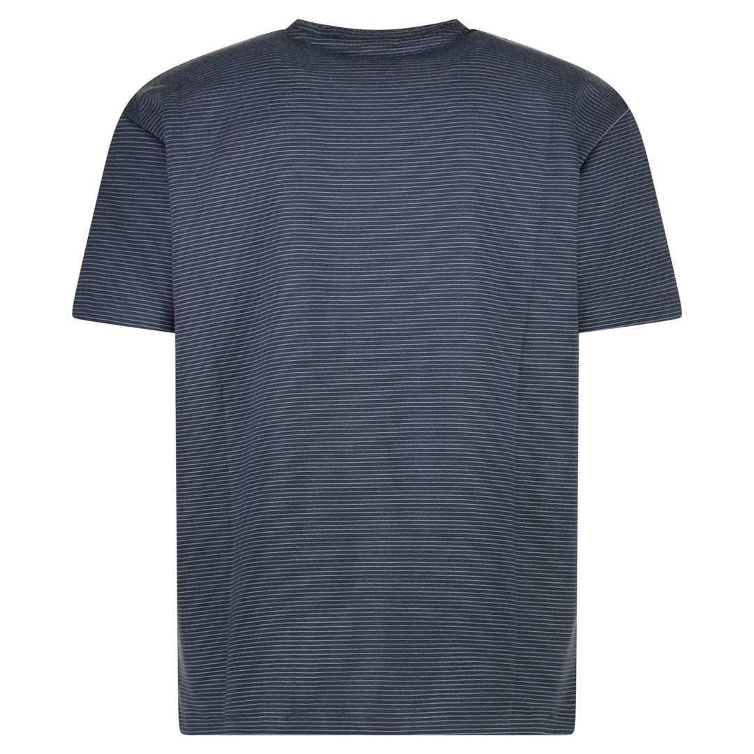 Keller Ts Stripe Navy - Blauw Dessin