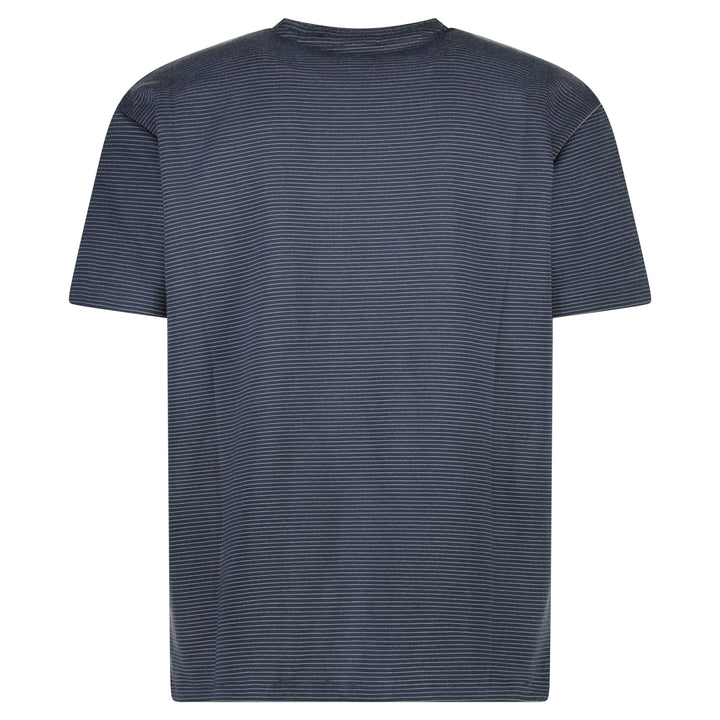 Keller Ts Stripe Navy - Blauw Dessin