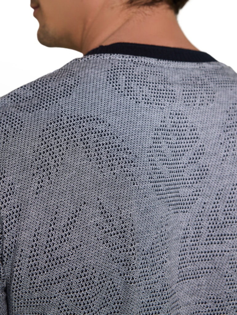 Tom Tailor - Korte mouw T-shirts - 5339.39.0014 - Blauw Dessin