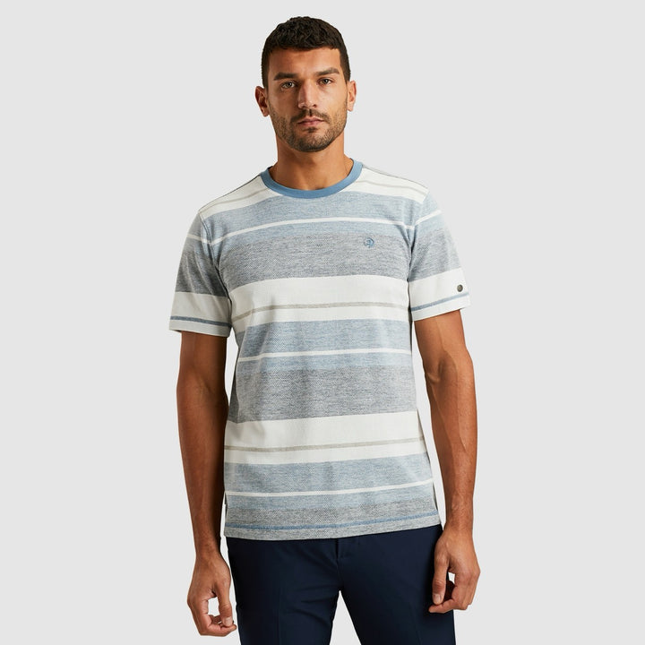 Short Sleeve R-neck Regular Fit Po - Blauw Dessin