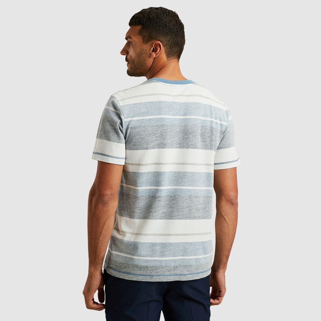 Short Sleeve R-neck Regular Fit Po - Blauw Dessin