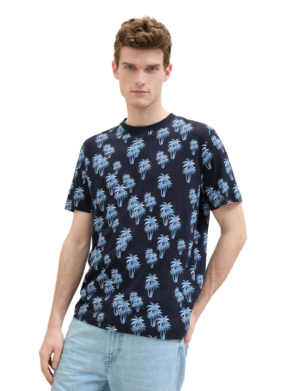 T-shirt Km - Blauw Dessin