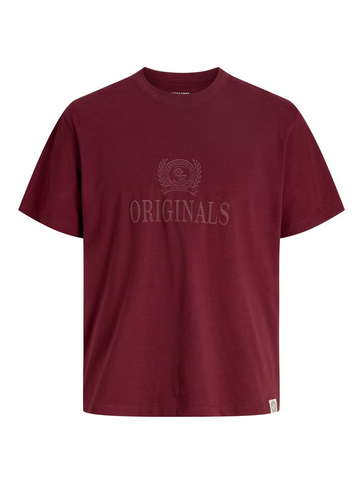 Jorfrederiksberg Monogram Tee Ss Cn Sn - Wijnrood