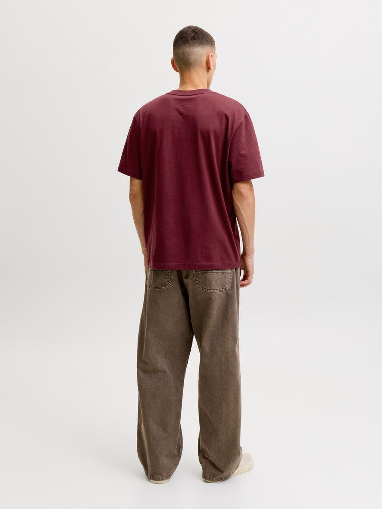 Jorfrederiksberg Monogram Tee Ss Cn Sn - Wijnrood