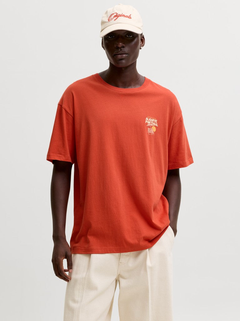 Jordesti Ss Tee Styd Ss26 - Steenrood