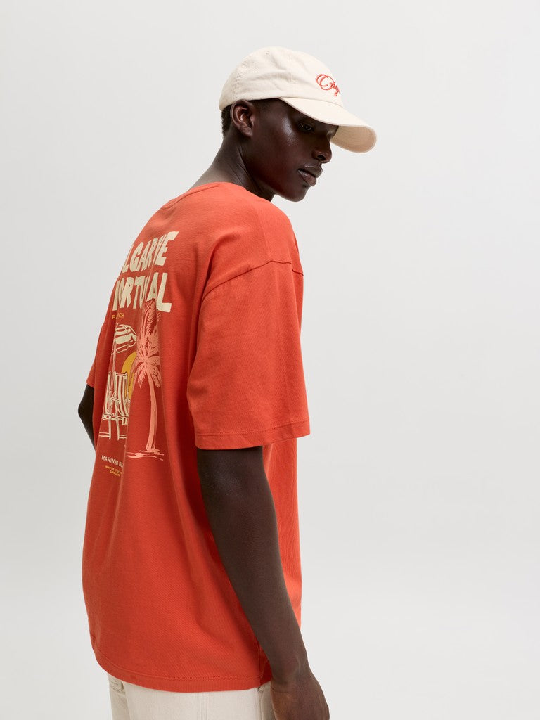 Jordesti Ss Tee Styd Ss26 - Steenrood