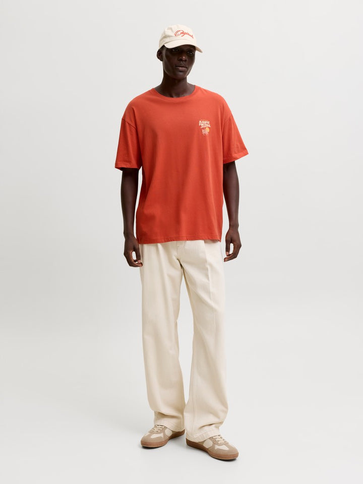 Jordesti Ss Tee Styd Ss26 - Steenrood