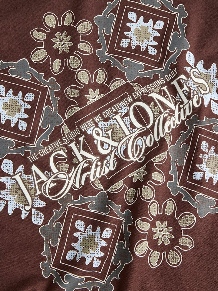 Jorbleecker Aop Box Tee Ss Cn - Bordeaux