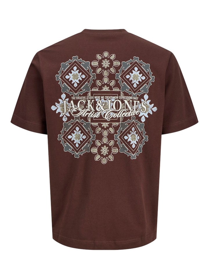 Jorbleecker Aop Box Tee Ss Cn - Bordeaux