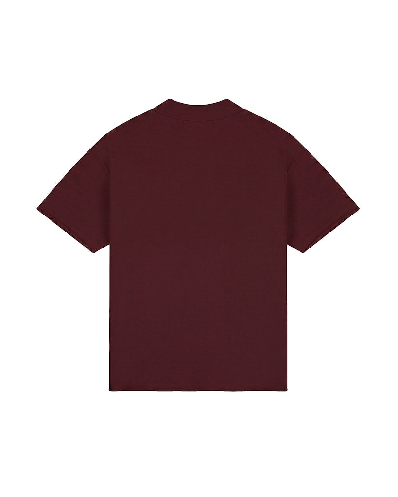 T- Shirt Heavy Weight Applice - Bordeaux