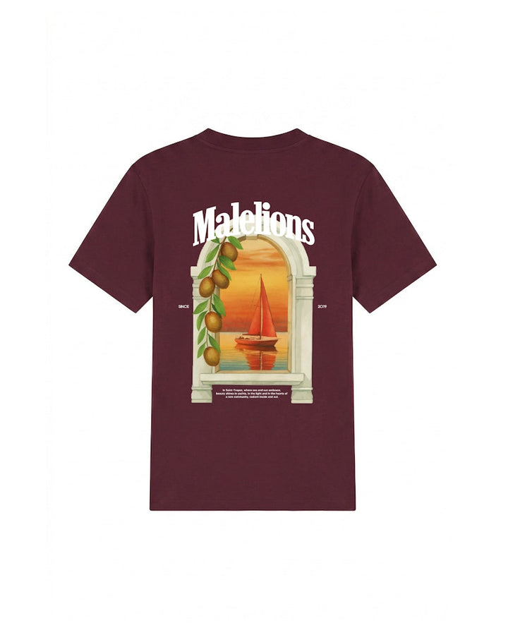 T-shirt Yacht Window - Bordeaux
