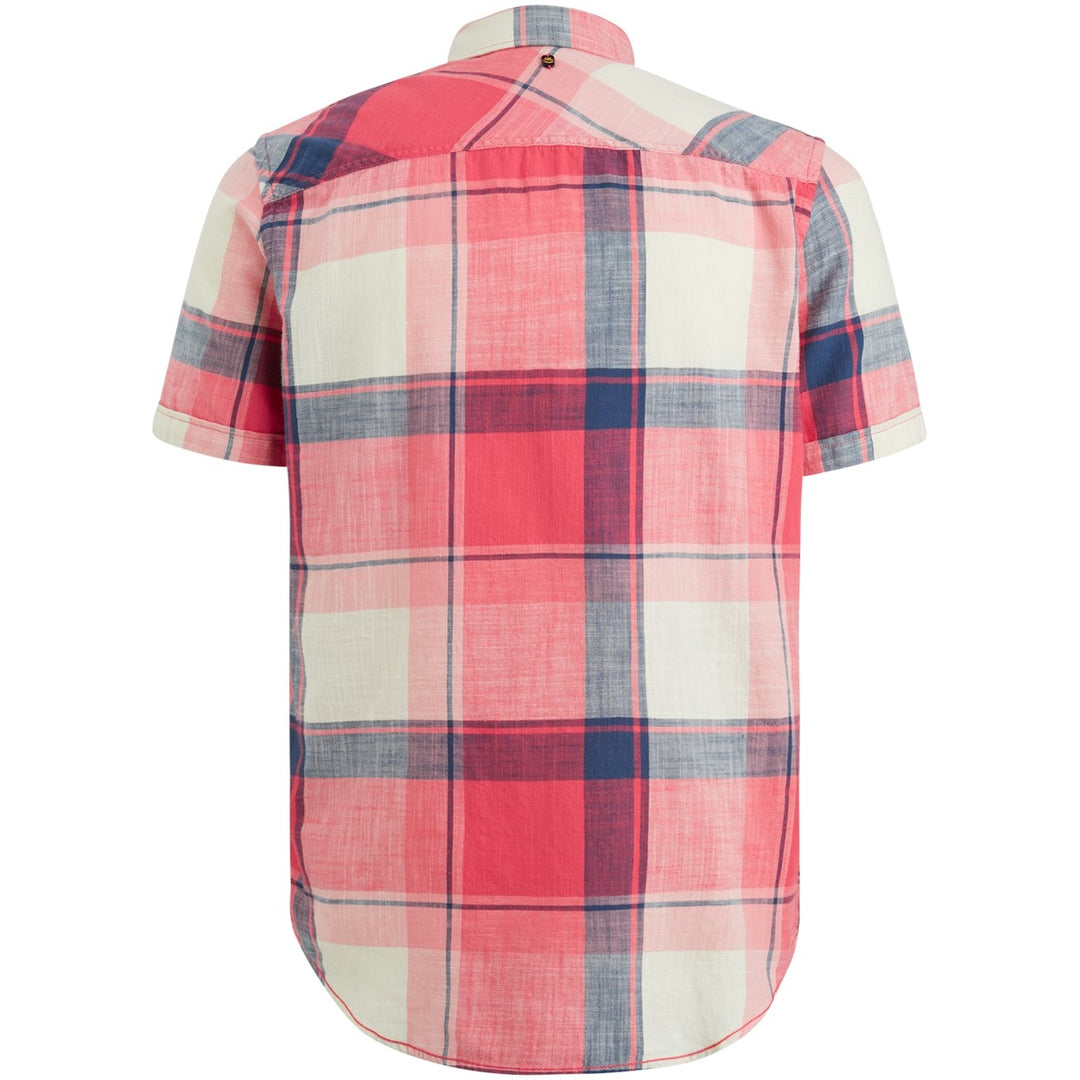 Short Sleeve Shirt Ctn Slub Weave - Roze