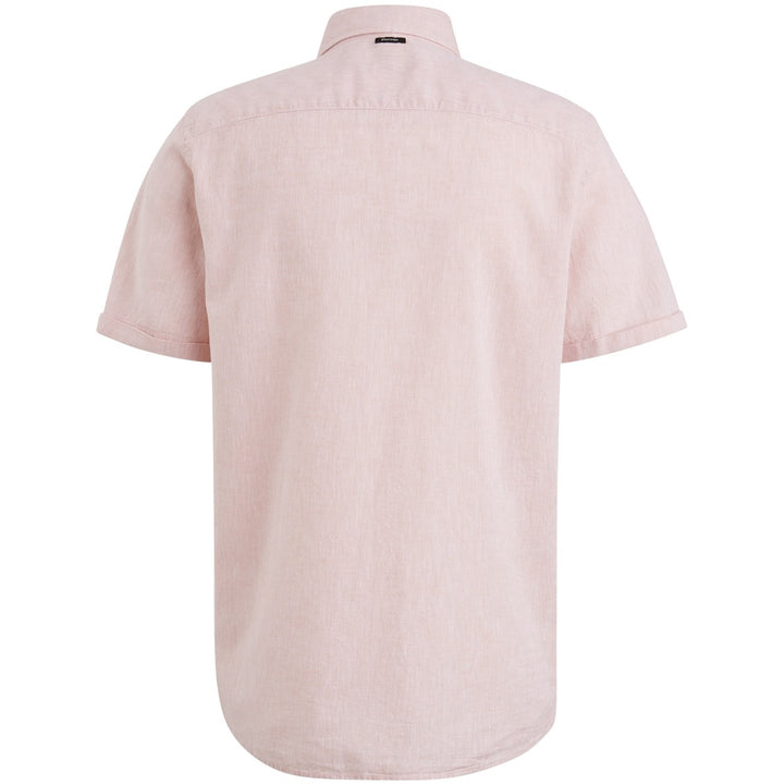 Short Sleeve Shirt Linen Cotton Bl - Roze