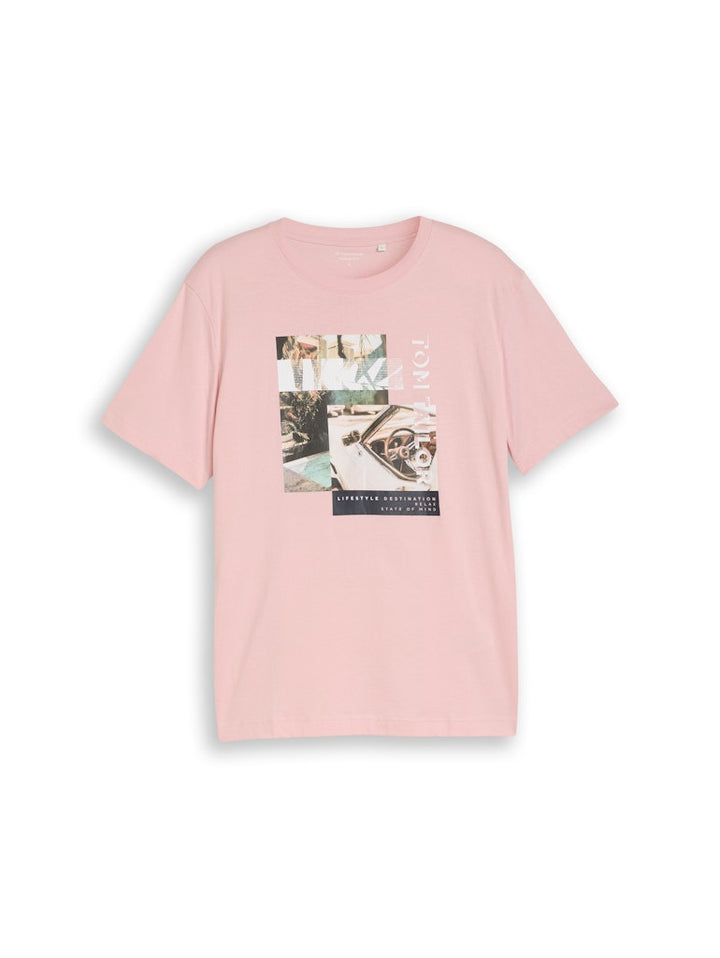 Foto Print T-shirt - Licht Roze