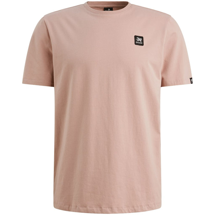 Short Sleeve R-neck Cotton Elastan - Oud Roze