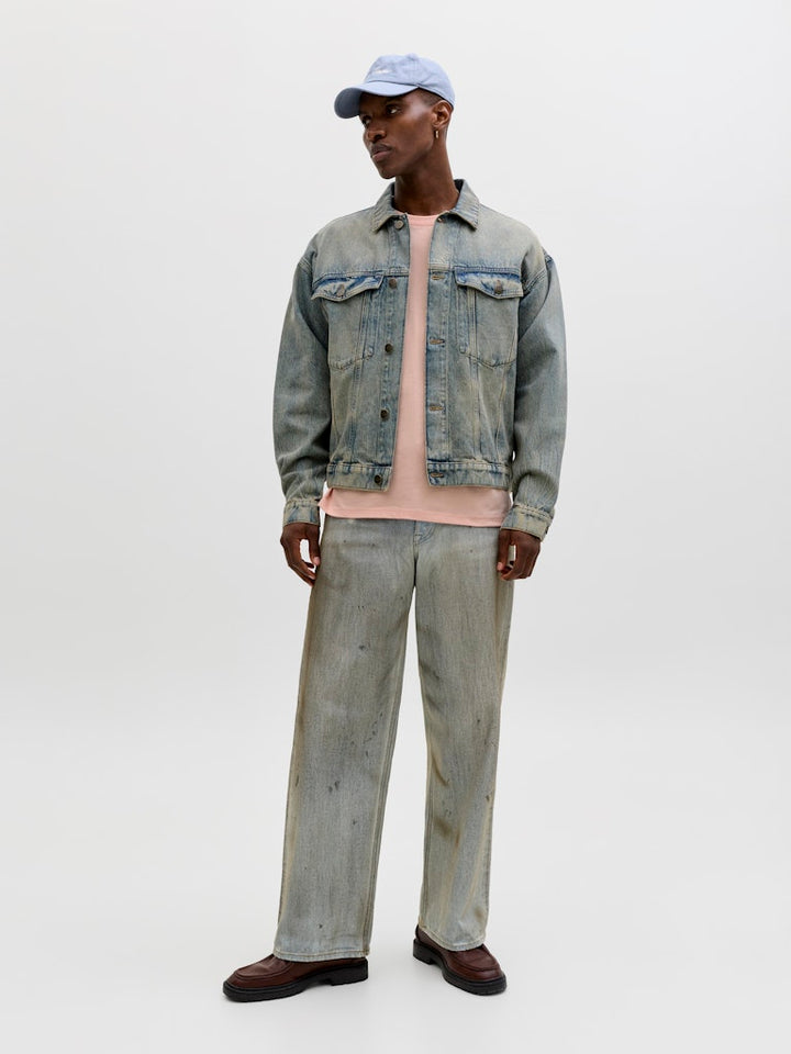 Jormontauk Aop Back Tee Ss Crew Neck Sn - Zalm/peach