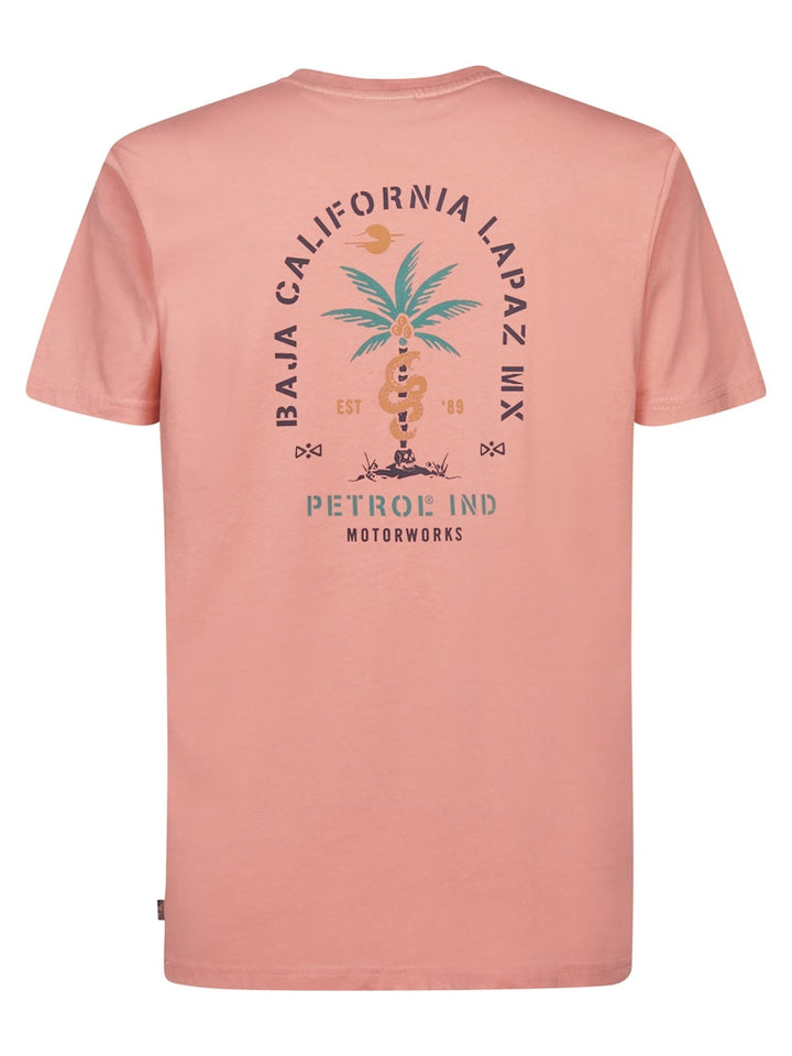 Men T-shirt Ss Classic Print - Zalm/peach