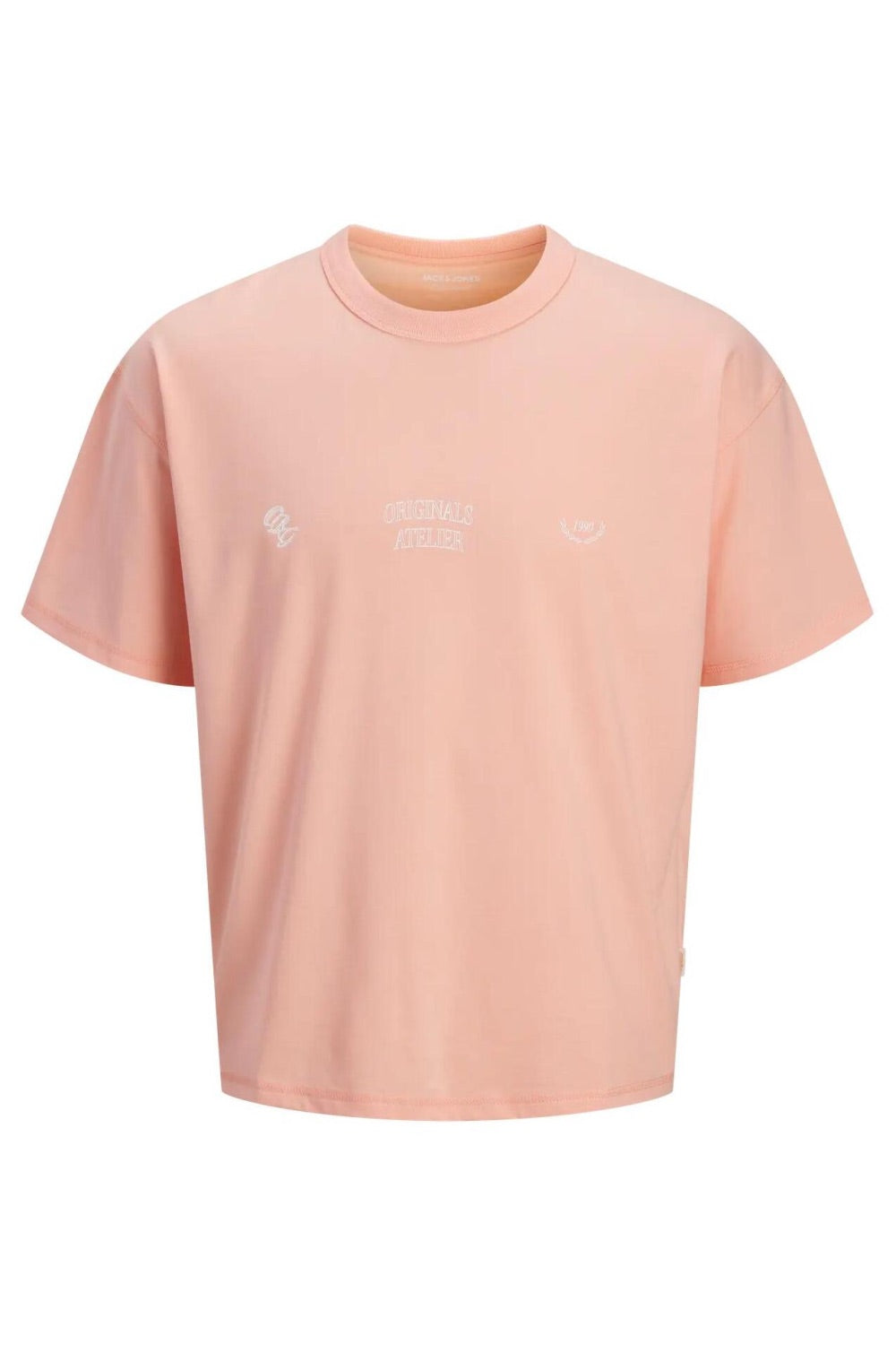 Jorsanremo Typo Tee Ss Crew Neck Ln - Zalm/peach