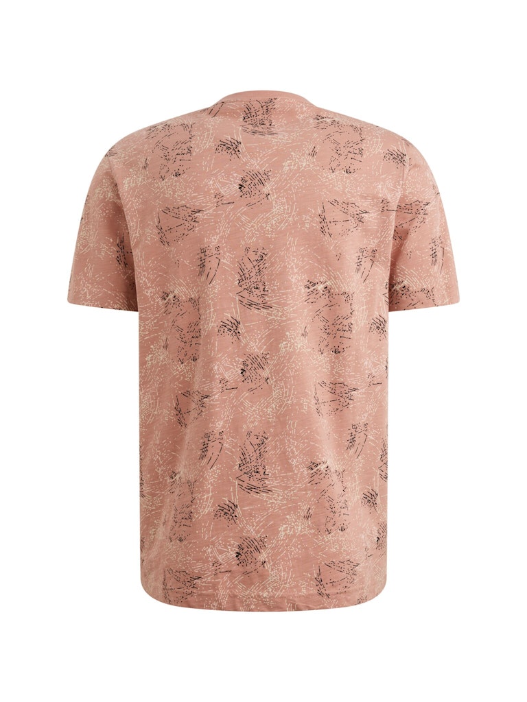 Short Sleeve R-neck Slub Jersey Ao - Roze Dessin