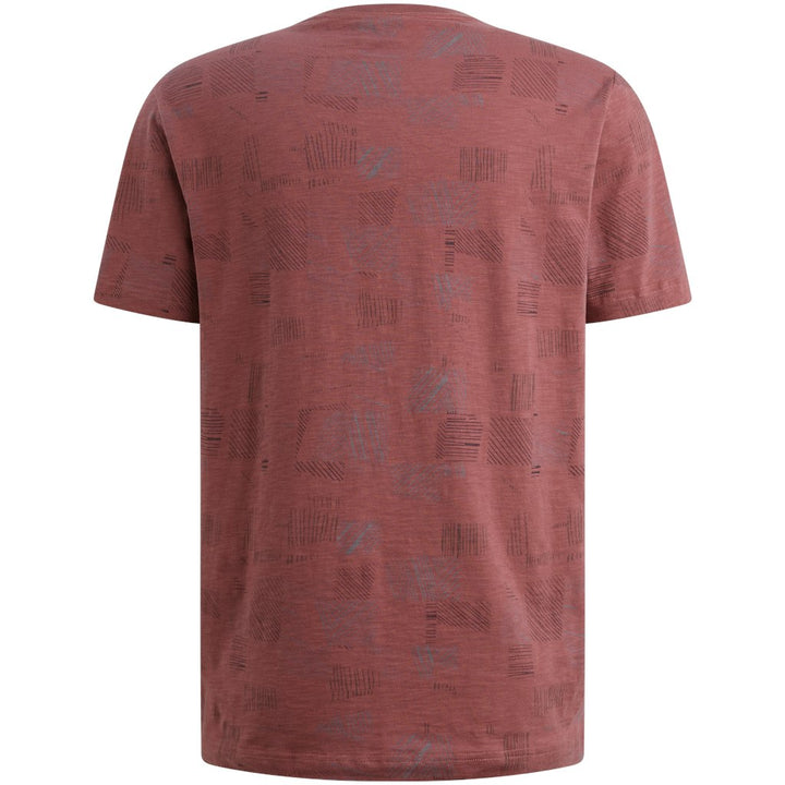 Short Sleeve R-neck Aop Cotton Slu - Roze Dessin