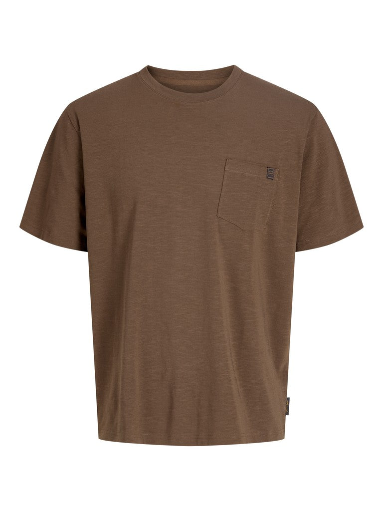 Jjedover Slub Tee Ss Noos - Bruin