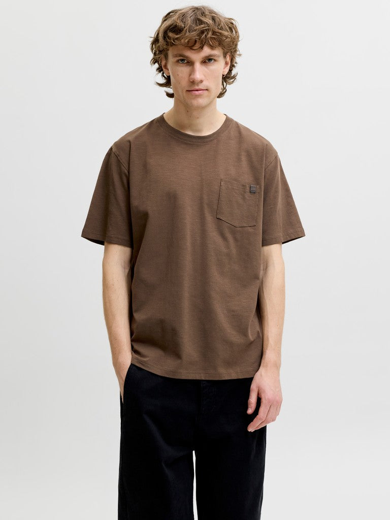 Jjedover Slub Tee Ss Noos - Bruin