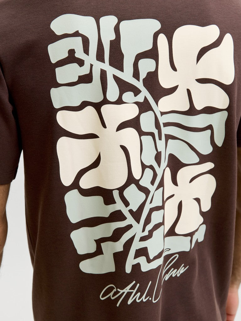 Jcoabstract Flower Back Print Tee - Bruin