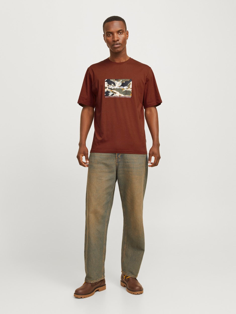 Jorvesterbro Newton Boxfront Tee Ss - Brique