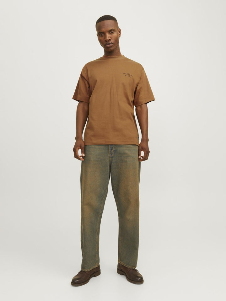 Jprblachad Branding Ss Crew Neck Te - Camel