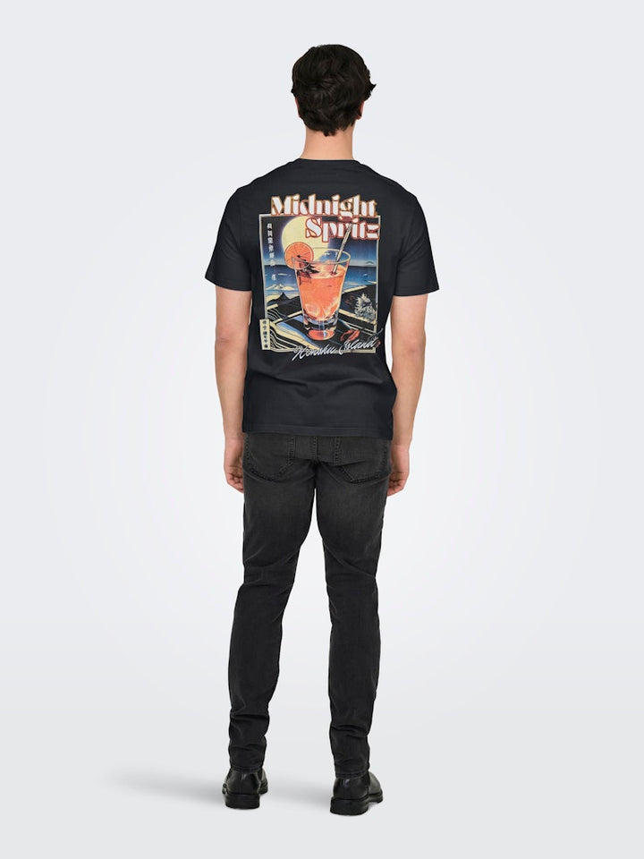 Onschris Life Reg Ss Tee - Zwart