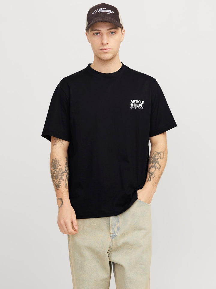 Jcodynamic Dust Tee Ss Crew Neck Ln - Zwart