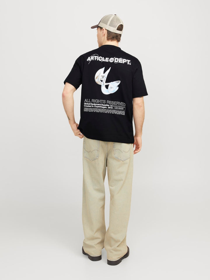 Jcodynamic Dust Tee Ss Crew Neck Ln - Zwart