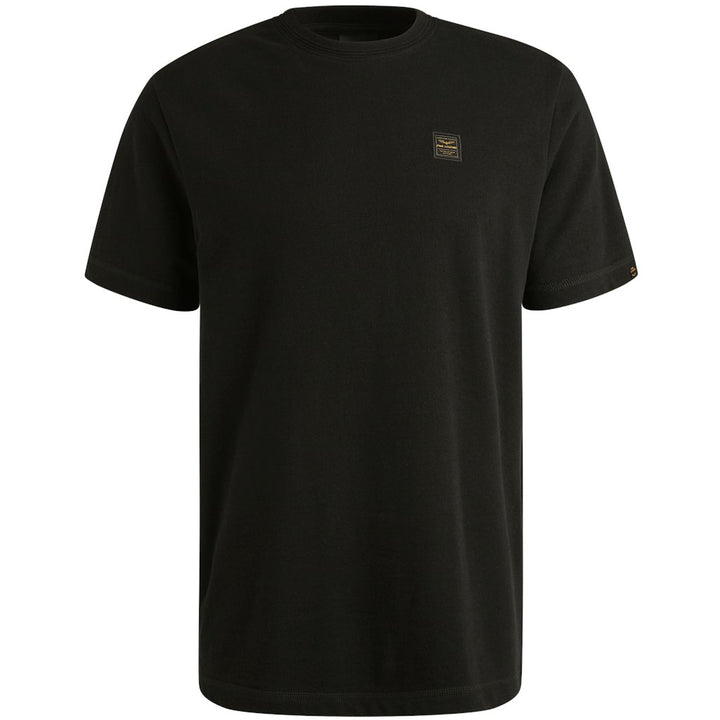 Short Sleeve R-neck Heavy Slub Jer - Zwart