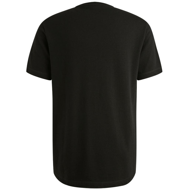 Short Sleeve R-neck Heavy Slub Jer - Zwart